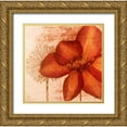 thumbnail image 1 of Pinto, Patricia 15x15 Gold Ornate Wood Framed with Double Matting Museum Art Print Titled - Rouge Pressed Flowers I, 1 of 4