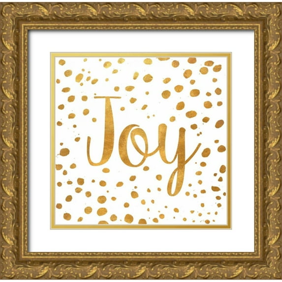 Pinto, Patricia 15x15 Gold Ornate Wood Framed with Double Matting Museum Art Print Titled - Spotted Gold I