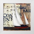 thumbnail image 1 of Pinto, Patricia 15x15 White Modern Wood Framed Museum Art Print Titled - Blue Sailing Race Border II, 1 of 4