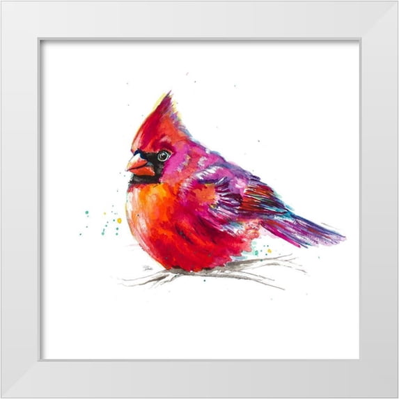 Pinto, Patricia 15x15 White Modern Wood Framed Museum Art Print Titled - Christmas Cardinal I