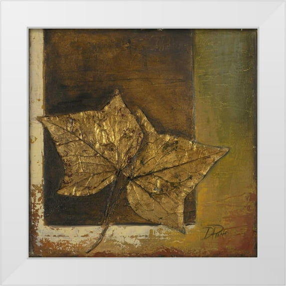 Pinto, Patricia 15x15 White Modern Wood Framed Museum Art Print Titled - Golden Leaves I