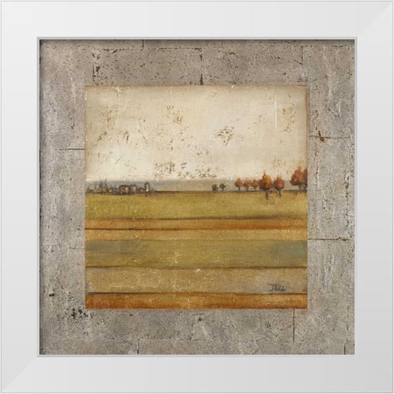 Pinto, Patricia 15x15 White Modern Wood Framed Museum Art Print Titled - Metalized Landscape I