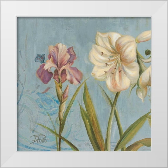Pinto, Patricia 15x15 White Modern Wood Framed Museum Art Print Titled - The Garden in Blue I