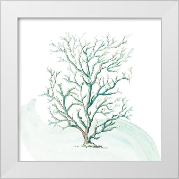 Pinto, Patricia 15x15 White Modern Wood Framed Museum Art Print Titled - Turquoise Ocean Sea Coral