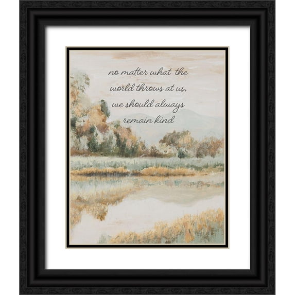 Pinto, Patricia 15x18 Black Ornate Wood Framed with Double Matting Museum Art Print Titled - Remain Kind