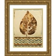 thumbnail image 1 of Pinto, Patricia 15x18 Gold Ornate Wood Framed with Double Matting Museum Art Print Titled - Chevron Leaf I, 1 of 4