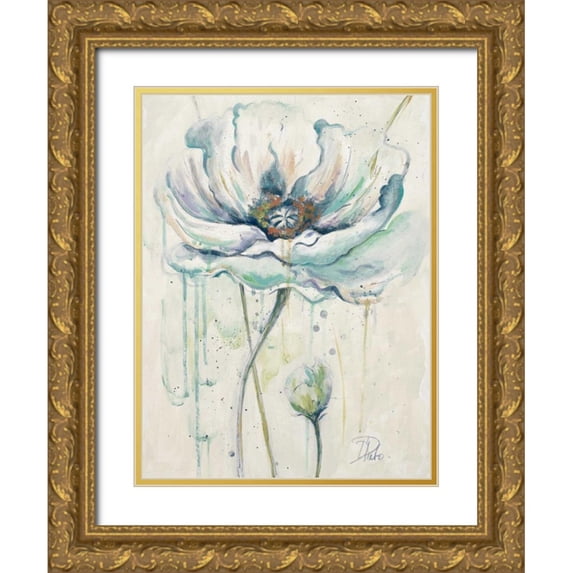 Pinto, Patricia 15x18 Gold Ornate Wood Framed with Double Matting Museum Art Print Titled - Fresh Poppies II