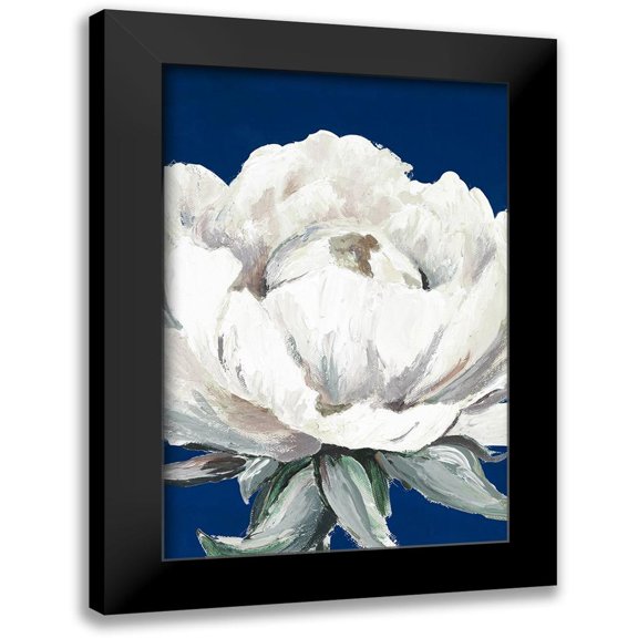 Pinto, Patricia 17x24 Black Modern Framed Museum Art Print Titled - Pretty Bloom On Blue