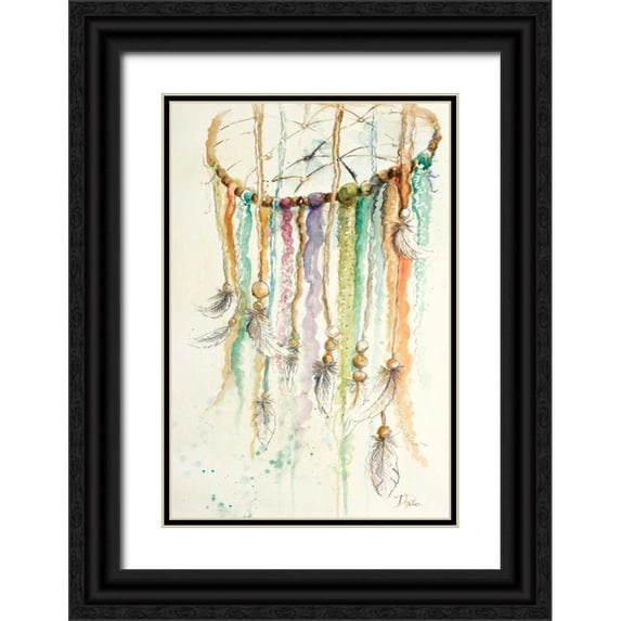 Pinto, Patricia 17x24 Black Ornate Wood Framed with Double Matting Museum Art Print Titled - Dream Catcher II