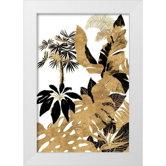 Pinto, Patricia 17x24 White Modern Wood Framed Museum Art Print Titled - Gold Selva I