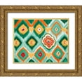 thumbnail image 1 of Pinto, Patricia 18x15 Gold Ornate Wood Framed with Double Matting Museum Art Print Titled - Tropical Ikat I, 1 of 4