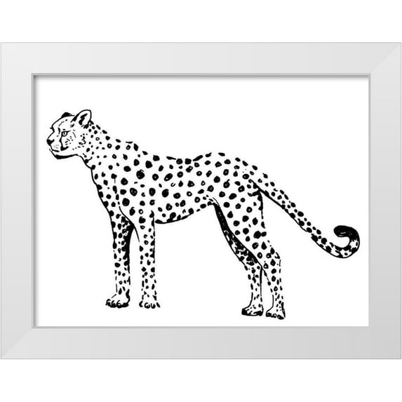 Pinto, Patricia 18x15 White Modern Wood Framed Museum Art Print Titled - Cheetah