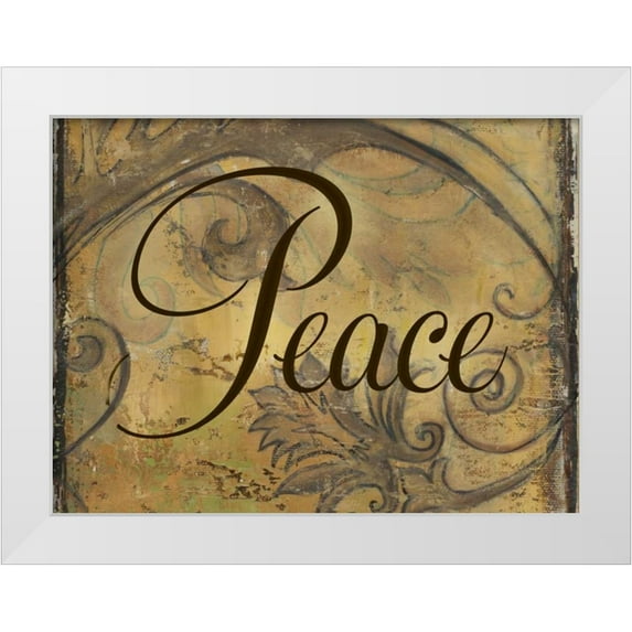 Pinto, Patricia 18x15 White Modern Wood Framed Museum Art Print Titled - Peace