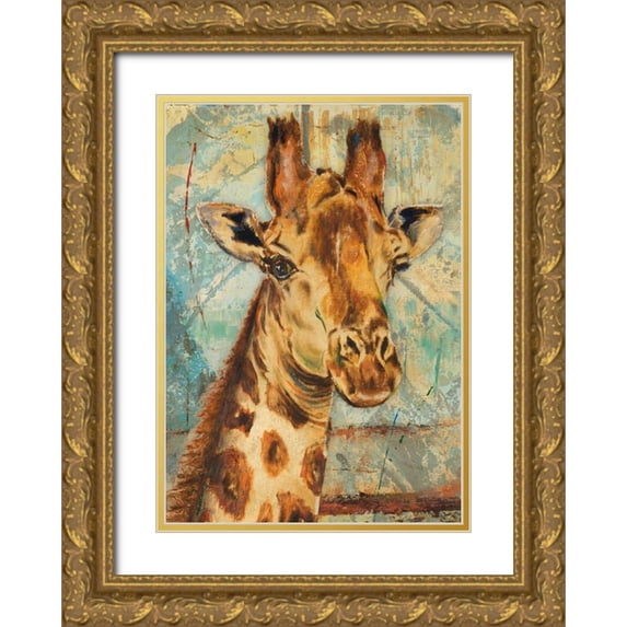 Pinto, Patricia 18x24 Gold Ornate Wood Framed with Double Matting Museum Art Print Titled - New Safari Rectangle I