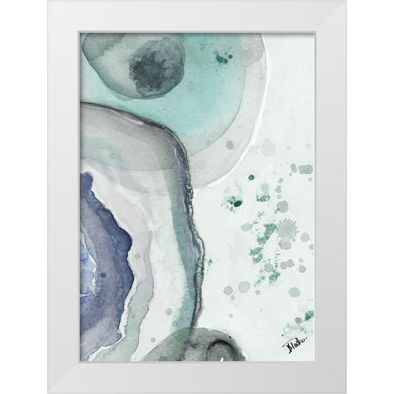 Pinto, Patricia 18x24 White Modern Wood Framed Museum Art Print Titled - Cool Agate Fragment II
