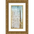thumbnail image 1 of Pinto, Patricia 18x32 Gold Ornate Wood Framed with Double Matting Museum Art Print Titled - Blue Silver I, 1 of 4
