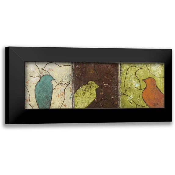 Pinto, Patricia 18x9 Black Modern Framed Museum Art Print Titled - Lovely Birds II