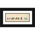 thumbnail image 1 of Pinto, Patricia 18x9 Black Ornate Wood Framed with Double Matting Museum Art Print Titled - Birds Meeting  - assorted colors, 1 of 4