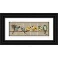 thumbnail image 1 of Pinto, Patricia 18x9 Black Ornate Wood Framed with Double Matting Museum Art Print Titled - Gleeful Newsprint II, 1 of 4
