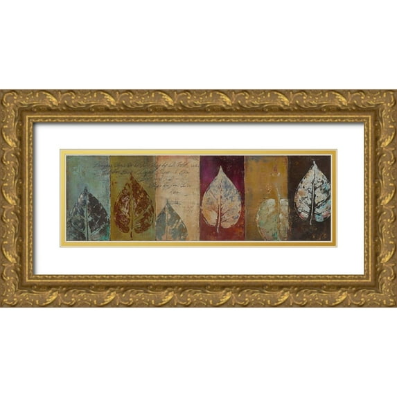 Pinto, Patricia 18x9 Gold Ornate Wood Framed with Double Matting Museum Art Print Titled - Otono II
