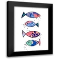 thumbnail image 1 of Pinto, Patricia 19x24 Black Modern Framed Museum Art Print Titled - Tropical Fish Collage I, 1 of 5