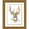thumbnail image 1 of Pinto, Patricia 19x24 Gold Ornate Wood Framed with Double Matting Museum Art Print Titled - Gold Antlers II, 1 of 4