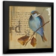 thumbnail image 1 of Pinto, Patricia 20x20 Black Modern Framed Museum Art Print Titled - Blue Love Birds I, 1 of 5