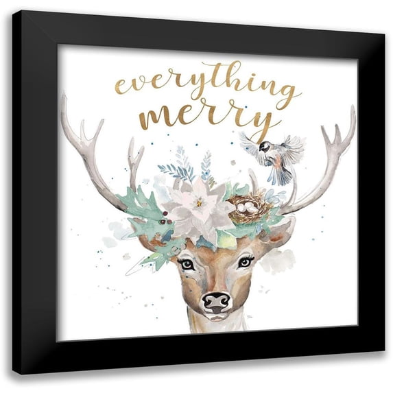 Pinto, Patricia 20x20 Black Modern Framed Museum Art Print Titled - Everything Merry