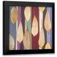 thumbnail image 1 of Pinto, Patricia 20x20 Black Modern Framed Museum Art Print Titled - Leaves And Stripes I, 1 of 5