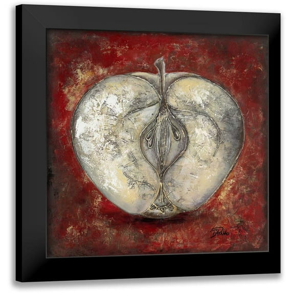 Pinto, Patricia 20x20 Black Modern Framed Museum Art Print Titled - Manzana Roja
