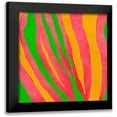 thumbnail image 1 of Pinto, Patricia 20x20 Black Modern Framed Museum Art Print Titled - Psychedelic Zebra Print II, 1 of 5