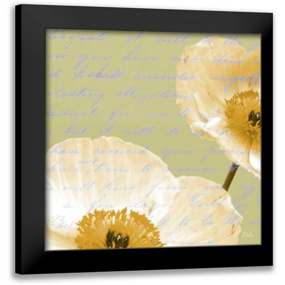 Pinto, Patricia 20x20 Black Modern Framed Museum Art Print Titled - Written In The Wind I