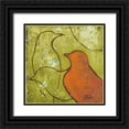 thumbnail image 1 of Pinto, Patricia 20x20 Black Ornate Wood Framed with Double Matting Museum Art Print Titled - Lovely Birds VI, 1 of 4