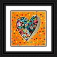 thumbnail image 1 of Pinto, Patricia 20x20 Black Ornate Wood Framed with Double Matting Museum Art Print Titled - Neon Hearts of Love IV, 1 of 4
