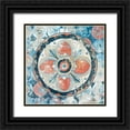 thumbnail image 1 of Pinto, Patricia 20x20 Black Ornate Wood Framed with Double Matting Museum Art Print Titled - Old Portugese Hue on Circles, 1 of 4