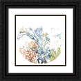 thumbnail image 1 of Pinto, Patricia 20x20 Black Ornate Wood Framed with Double Matting Museum Art Print Titled - Under the Sea Plants Circle, 1 of 4