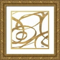 thumbnail image 1 of Pinto, Patricia 20x20 Gold Ornate Wood Framed with Double Matting Museum Art Print Titled - Golden Swirls Square I, 1 of 4