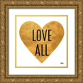 thumbnail image 1 of Pinto, Patricia 20x20 Gold Ornate Wood Framed with Double Matting Museum Art Print Titled - Love and Live on White, 1 of 4