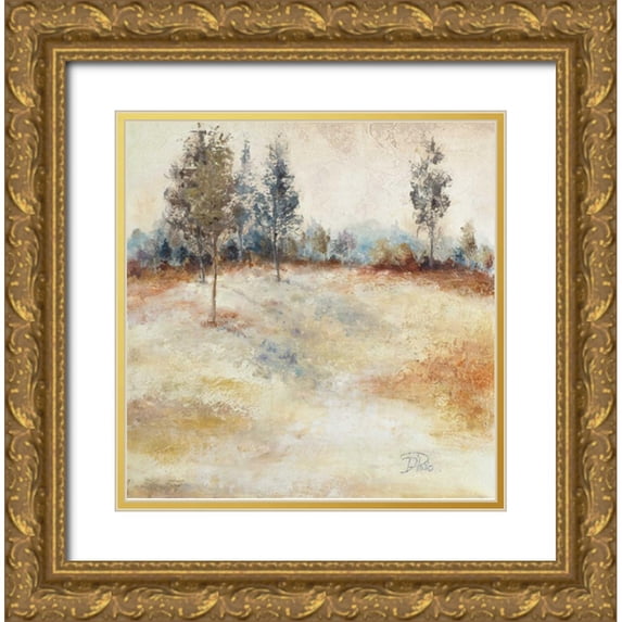 Pinto, Patricia 20x20 Gold Ornate Wood Framed with Double Matting Museum Art Print Titled - Quiet Forest II