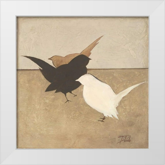 Pinto, Patricia 20x20 White Modern Wood Framed Museum Art Print Titled - Birdies I