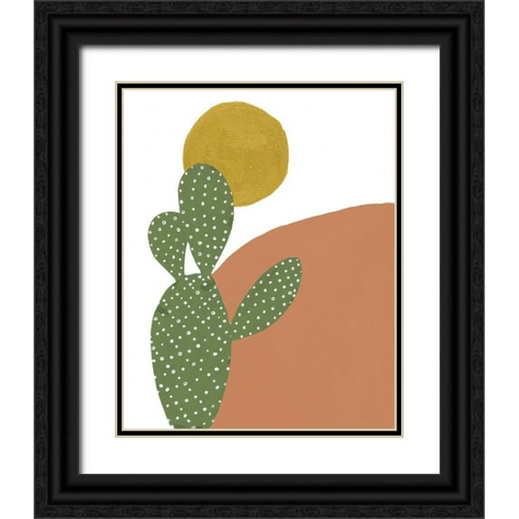 Pinto, Patricia 20x24 Black Ornate Wood Framed with Double Matting Museum Art Print Titled - Terracotta Desert I