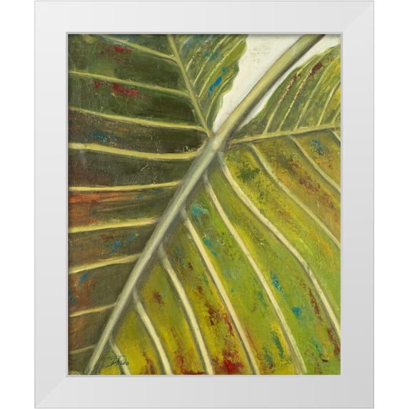 Pinto, Patricia 20x24 White Modern Wood Framed Museum Art Print Titled - Green Zoom I