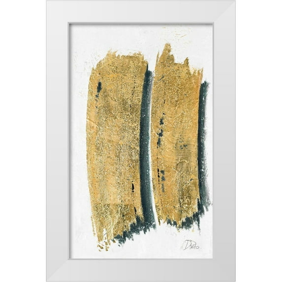 Pinto, Patricia 21x32 White Modern Wood Framed Museum Art Print Titled - On Gold I