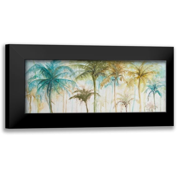 Pinto, Patricia 24x12 Black Modern Framed Museum Art Print Titled - Watercolor Palms