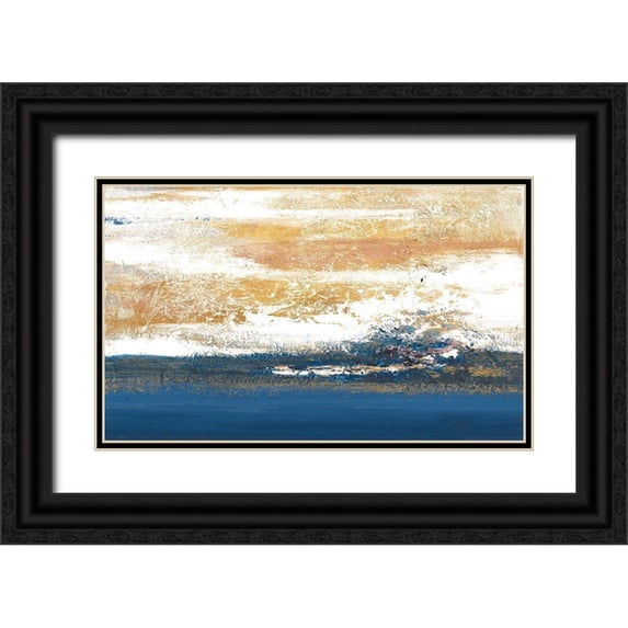 Pinto, Patricia 24x16 Black Ornate Wood Framed with Double Matting Museum Art Print Titled - Unpredictable Sea