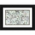 thumbnail image 1 of Pinto, Patricia 24x16 Black Ornate Wood Framed with Double Matting Museum Art Print Titled - Winter Floral Fabric Pattern, 1 of 4