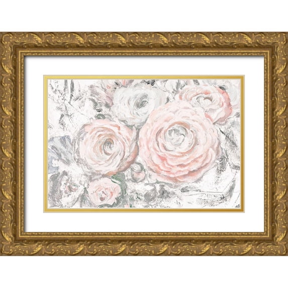 Pinto, Patricia 24x17 Gold Ornate Wood Framed with Double Matting Museum Art Print Titled - Soft Romance