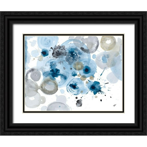 Pinto, Patricia 24x19 Black Ornate Wood Framed with Double Matting Museum Art Print Titled - Aguazul
