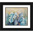 thumbnail image 1 of Pinto, Patricia 24x20 Black Ornate Wood Framed with Double Matting Museum Art Print Titled - Blue Plants I, 1 of 4