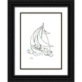 thumbnail image 1 of Pinto, Patricia 24x32 Black Ornate Wood Framed with Double Matting Museum Art Print Titled - Little Sail I, 1 of 4